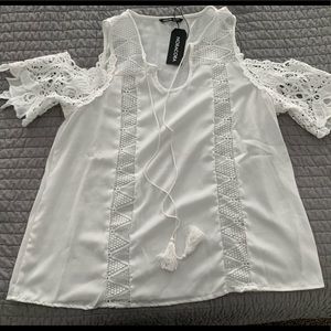 NWT NoraCora White Eyelet off the Shoulder XXL Blouse